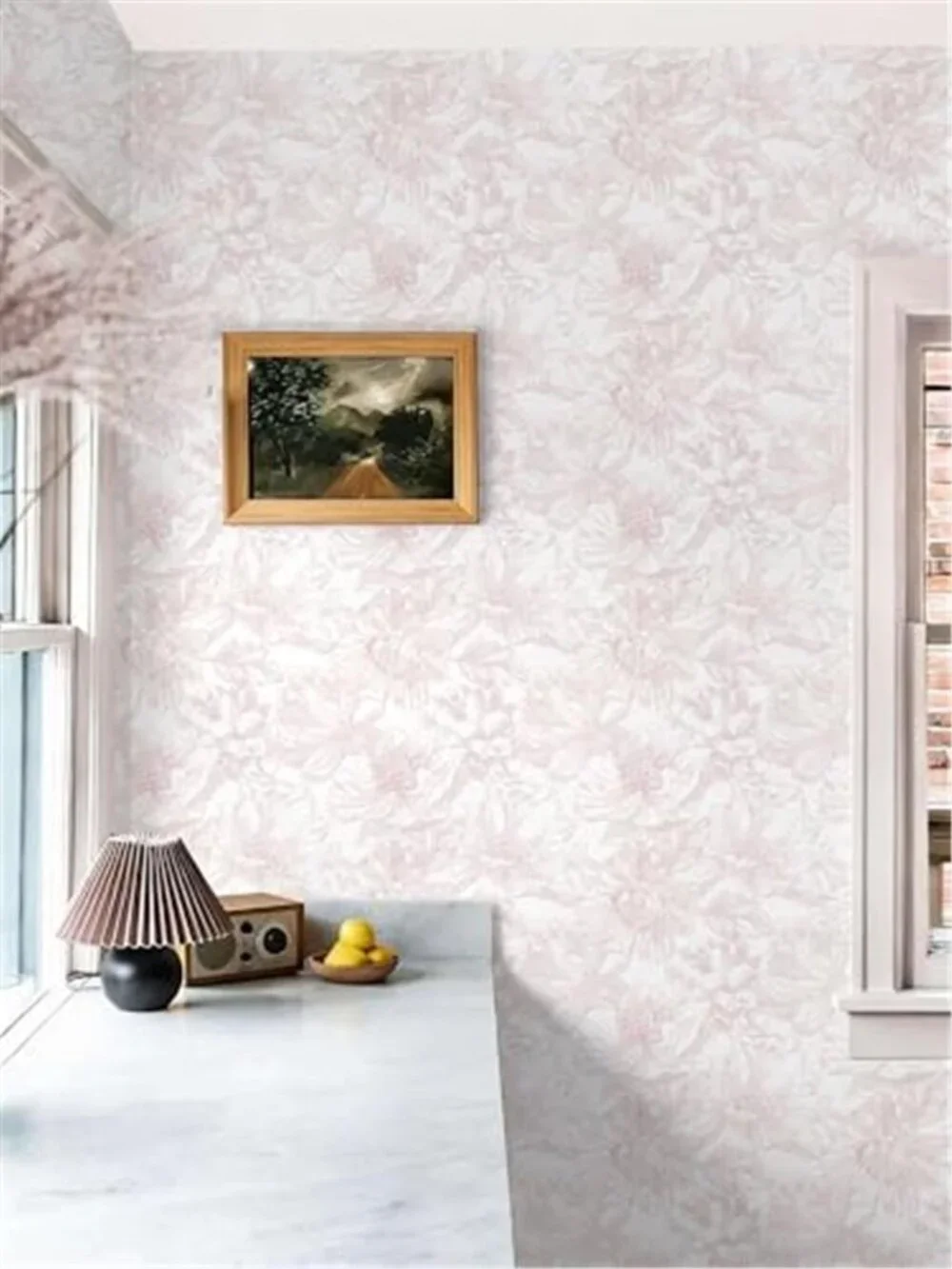 Boho Floral Peel Stick Wallpaper White Pink Removable Self Adhesive Vinyl Decor